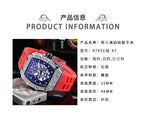 2023 Watch for men New Diamond Quartz Watch Barrel-Shaped European Style Hollow Ghost Head Quartz Watch 9791
