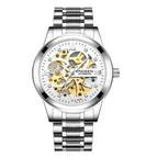 Fngeen Mechanical Watch Men's Black King Kong Men's Watch Waterproof Korean Business Gift Tourbillon Hollow Watch 6018