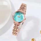 GEDI Women's watch ladies luxury crown steel strap watch fashion small dial waterproof quartz watch 13028