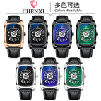 CHENXI Men's Watch Automatic Mechanical Watch Douyin hot sale Square Hollow Mechanical Watch 8809