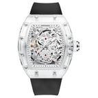 KIMSDUN Transparent Richard Waterproof Hollow Automatic Mechanical Watch Men's Watch Fashion Wine Barrel Miller K-2015A