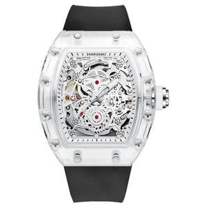 KIMSDUN Transparent Richard Waterproof Hollow Automatic Mechanical Watch Men's Watch Fashion Wine Barrel Miller K-2015A