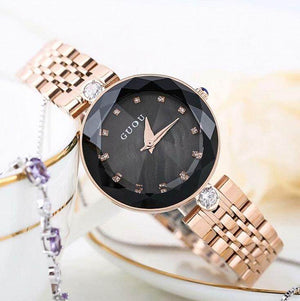 GUOU 8209 Fashion Women Watch 2019 Stainless Steel Diamond Strap zegarek damski Ladies Watch