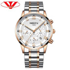 NIBOSI 2339 Luxury Luminous Men Watches Waterproof Stainless Steel Analogue Wrist Watch Chronograph Date Quartz Watch