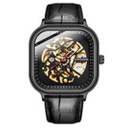 Square Hollow Watch Men's Mechanical Automatic Watch Fashion Men's casual Student Waterproof Watch K-2161A
