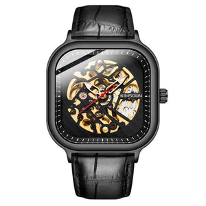 Square Hollow Watch Men's Mechanical Automatic Watch Fashion Men's casual Student Waterproof Watch K-2161A