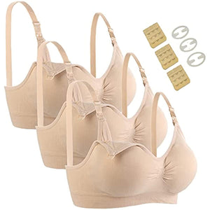 [Larger Stock]3 Pack Nursing Bra for Woman, Seamless Breastfeeding Bras
