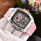 New men's Square Watch Elements Business Men's Six-Pin Running Seconds Multi-Function Calendar Watch 8087H