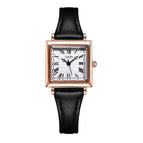 Gedi Creative Small Waist Belt Women's Good-looking Small Square Plate Roman Scale Retro Quartz Watch 51072