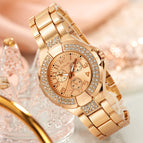 PINTIME Diamond-Embedded Fashion Waterproof Quartz Watch Business Casual Watch Women 2021