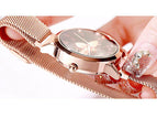 GEDI 9492 Fashion Casual Watch Hot Sale Women Korean Milanese Mesh Magnetic Strap Elegant Luxury Stainless Steel Waterproof Ladies Analog Quartz Wristwatch