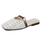 Slippers women's summer 2022 new half drag women's shoes fashion lazy flat shoes women 112-8