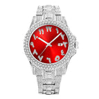 MISSFOX watch European and American hip hop diamond full diamond business men's waterproof quartz watch v320