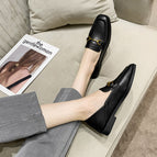 New fashion large size single shoes women's British style loafers small leather shoes women 988-53