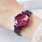 GEDI Women watch diamond waterproof leather quartz lady students watch 12006