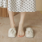 Half slippers women's 2022 spring and summer new slippers women's square toe sandals women's outer wear slippers women 132-1
