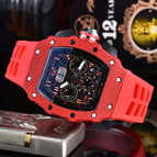 Men's watch New Hot Sale Richard Six-Pin Quartz Watch Barrel-Shaped Running Seconds Multi-Function Men's Watch 1035