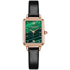 2021 New Fashion lady watch Square Set Women's Watch Small Green quartz bracelet Watch set fxn051