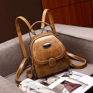2021 women bag new retro single shoulder messenger lady small square soft leather large capacity backpack D213