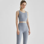 New High Strength Sports Bra Tank Top High Waist and Hip Lifting Running Pants Fitness Yoga Suit Set WXM236+CKM323