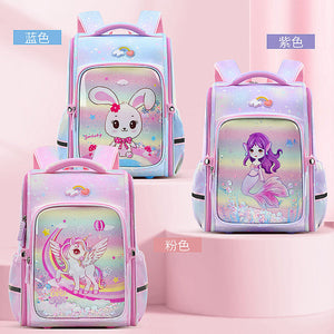 New Primary School Student Cartoon Schoolbag girl Eva Integrated Open Astronaut Bag Quicksand Children's Bags 776