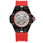 ONOLA ON3835 2023 New men watch Double Flying Wheel Automatic Mechanical Watch Men's Silicone Band Waterproof men Watch