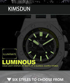 KIMSDUN men's watch fashion multi-functional silicone sports waterproof quartz business watch K-1223B