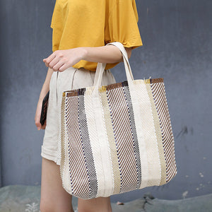 Korean version retro woven handbag simple casual large-capacity handbag ins fashion literary fan handbag SR889