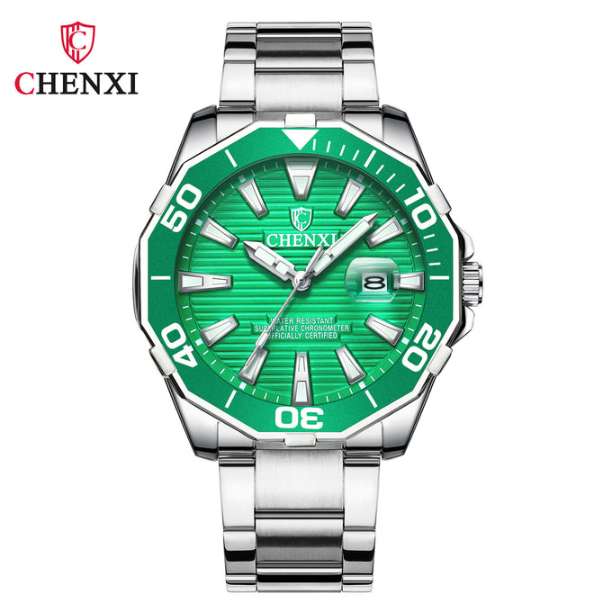 CHENXI Fashion Hipster Watch Stainless Steel Business Quartz Watch 8205 Creative Watch Men