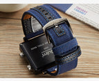 Oulm large dial casual men's watch domineering multi-time zone square quartz men's watch military watch HP3595