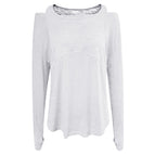 2022 spring and summer new yoga clothes tops loose and thin long-sleeved blouses thin section moisture-absorbing breathable large size fitness clothes 8319