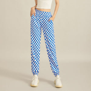 Yoga Pants Women's Loose Casual 2023 Spring and Summer Checkerboard Running Fitness Pants Aerobics Sports Tight Pants ENY221