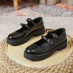 Women shoes 2022 new retro Japanese uniform shoes thick heel platform lolita small leather shoes Mary Jane shoes 668-4