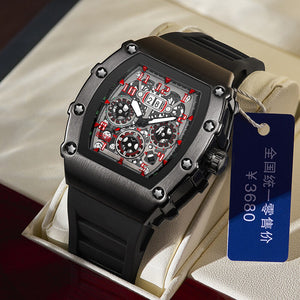 KIMSDUN Miller Quartz Watch Sports Fashion Tonneau Watch Men's business calendar watch K-2103B