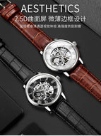 watch men's mechanical watch Roman numeral openwork transparent machinery steel men's watch