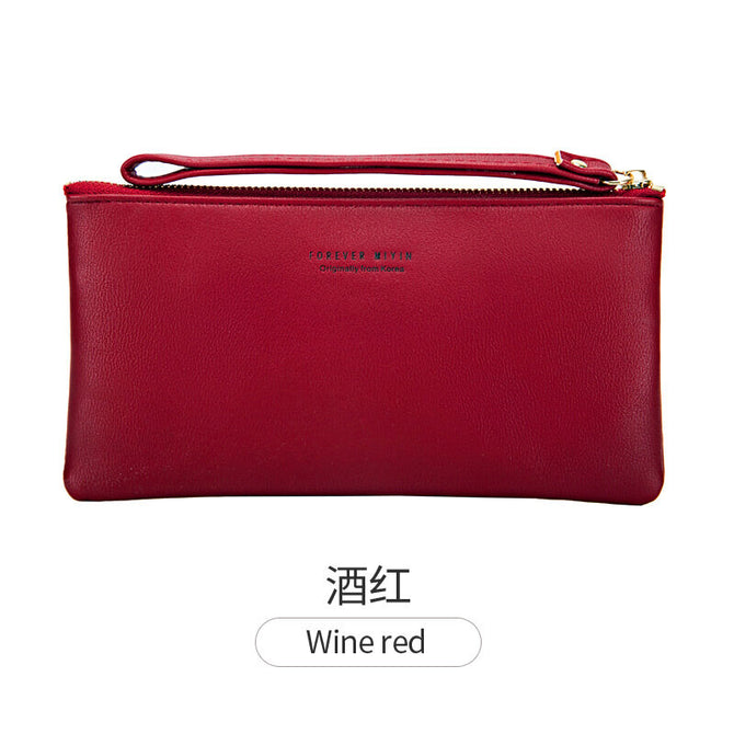 Touch screen mobile phone bag wallet women's long large-capacity thin 2022 new simple change clutch bag QB312