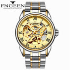 Fngeen Men's Watch Waterproof Fashion Student Men's Watch Double-Sided Hollow Automatic Mechanical Watch 8866