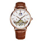 KIMSDUN Sun Moon Star Watch Men's Automatic Mechanical Watch Waterproof Skeleton Tourbillon Men's Watch K-2030A