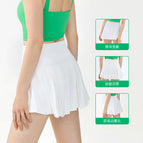 Sports Short Skirt Yoga Clothes Summer Women Running Pleated Tennis Skirt Clothes Anti-Exposure Backing Culottes DS173
