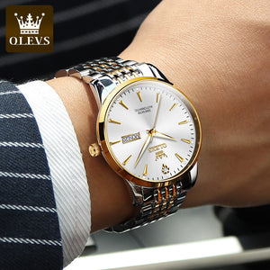 OLEVS watch for men automatic mechanical watch fashion simple waterproof men's watch quartz watch men 6635NL