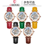 Chenxi Watch Ladies Casual Luminous Waterproof Automatic Skeleton Mechanical Watch CX-8831