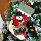 3pcs Christmas decoration socks Christmas gift socks hanging ornaments Christmas socks decoration Santa Claus snowman deer Christmas decoration socks