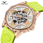 ONOLA ON3833 2023 new men and women watch Fashion New Four-Leaf Clover Automatic Mechanical Watch Waterproof Tape Strap Live watch