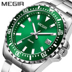 Megir Men's Watch Business Timing Luminous Waterproof Calendar Quartz men's Watch 2064ag