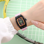 New Women's Candy Series Watch Genuine Diamond Square Waterproof Fashion Luminous lady quartz Watch 8084B