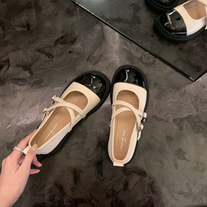 Women shoes Sheii retro round toe cross buckle platform Mary Jane shoes women's shoes X1