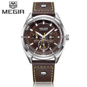 MEGIR 2072 Top Luxury Brand Men Watches Man Fashion Quartz Watch Mens Simple Business Wristwatches Male Clock Relogio Masculino