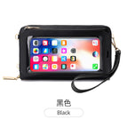 Touch screen mobile phone bag female diagonal RFID anti-theft brush multi-function shoulder transparent mini small bag wallet mobile phone bag SJ623