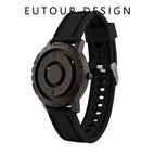 EUTOUR Tidy black technology cool concept rimless design watch magnetic ball men's women's personalized creative watch male with box