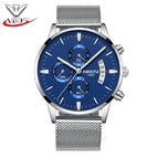 NIBOSI 2309 Men Watch Chronograph Sport Mens Watches Top Brand Luxury luminous Waterproof Full Steel Quartz Gold Clock Men